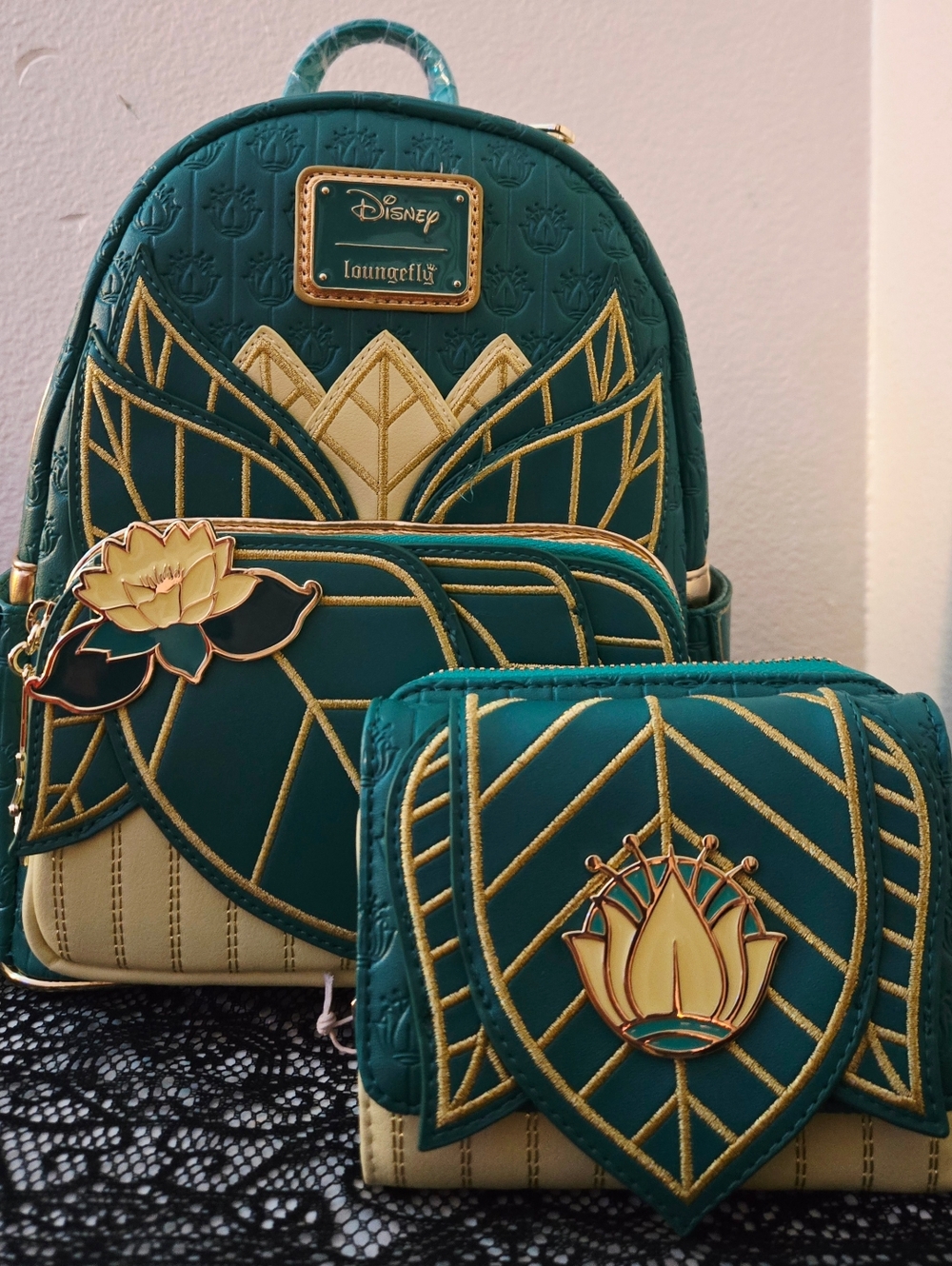 Loungefly Disney The Princess and the Frog Tiana Cosplay Mini Backpack & Wallet